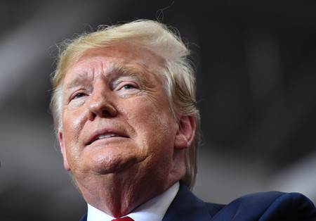 トランプ米大統領=6日、南部ルイジアナ州(AFP時事)