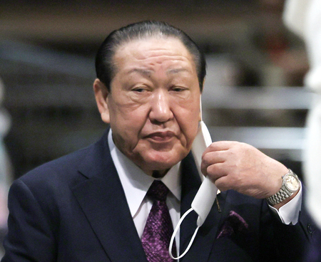 日本大学理事長の田中英寿容疑者=2020年12月、東京都墨田区