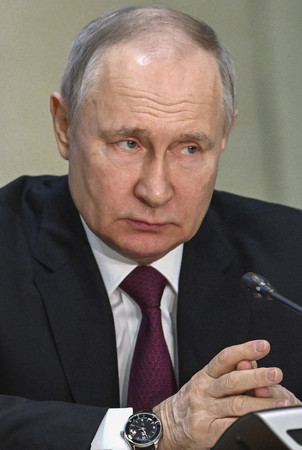 ロシアのプーチン大統領=15日、モスクワ(EPA時事)