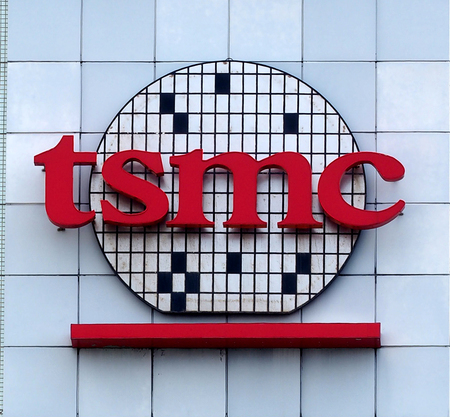 TSMC(台湾積体電路製造)のロゴマーク(EPA時事)