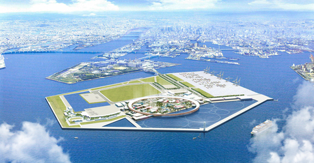 2025年に開催される大阪・関西万博の会場イメージ図(日本国際博覧会協会提供)