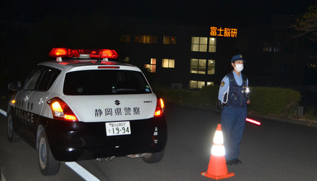 入院患者2人が刺される事件が起きた富士脳障害研究所付属病院=27日午後、静岡県富士宮市