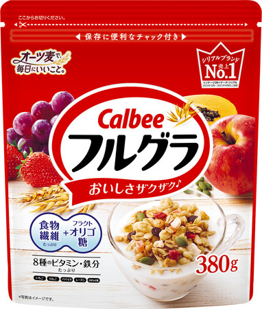 カルビーが2024年3月に値上げする380グラム入りの「フルグラ」(同社提供)
