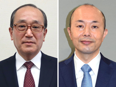 広島市の松井一実市長（写真左）と長崎市の鈴木史朗市長