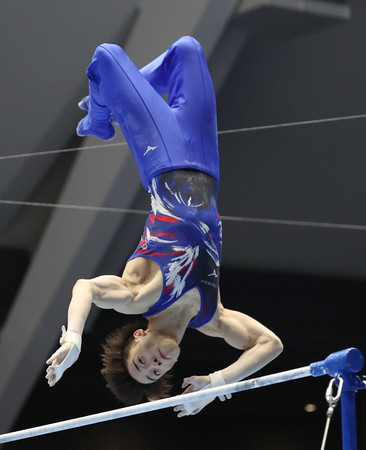 大技を磨きパリ五輪に臨む体操の杉野正尭＝５月１９日、群馬・高崎アリーナ