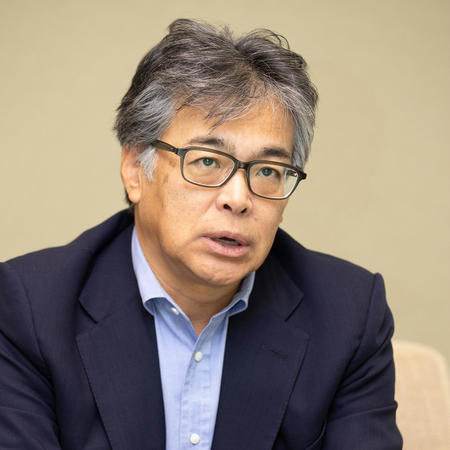 富士通の時田隆仁社長＝２０２３年１２月、東京都港区