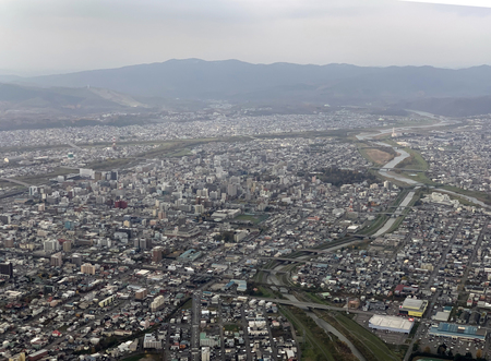 北海道旭川市の街並み＝２０２０年１１月