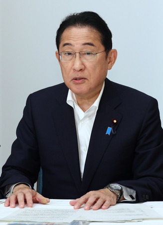 国家戦略特別区域諮問会議で発言する岸田文雄首相＝２６日、首相官邸