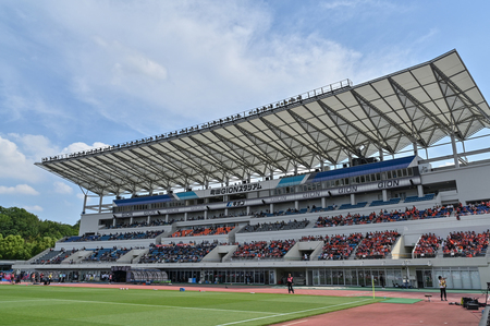 サッカーＪ１町田ゼルビアのホームスタジアム「町田ＧＩＯＮスタジアム」＝東京都町田市（ＡＦＰ時事）