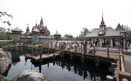 1987年 ディズニーランド園内マップ 額入り大型94cm 岐阜より迅速発送