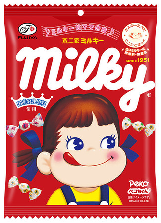 不二家が値上げする「100グラムミルキー袋」(同社提供)