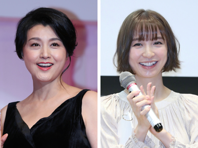 俳優の藤原紀香さん（写真左）と篠田麻里子さん