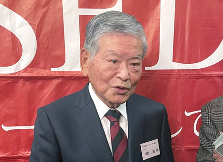 日本バスケットボール協会（ＪＢＡ）前会長の川淵三郎氏＝１８日、東京都新宿区