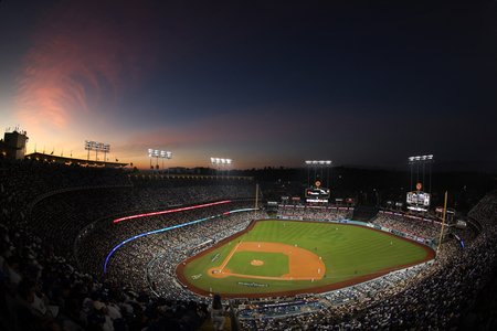 米大リーグ・ドジャースの本拠地、ドジャースタジアム（ＡＦＰ時事）（資料写真）