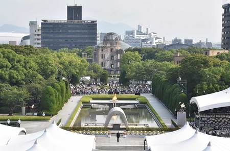 昨年8月6日に広島市で行われた平和記念式典