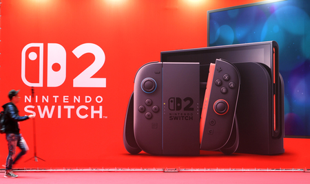 任天堂の家庭用ゲーム機「ニンテンドースイッチ2」体験会会場=3日、東京都渋谷区