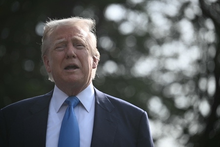 トランプ米大統領=25日、米ワシントン(AFP時事)