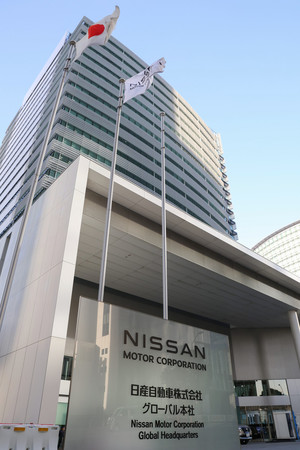 日産自動車のグローバル本社=2月13日、横浜市西区