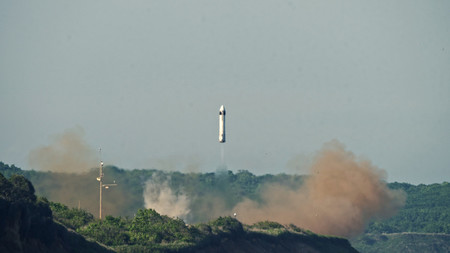 ホンダの再使用型ロケット実験機の離着陸実験(同社提供)