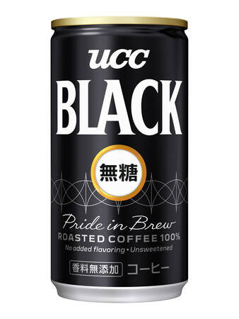 UCC上島珈琲が値上げする缶コーヒー「BLACK無糖」(185グラム入り)(同社提供)