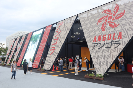 大阪・関西万博のパビリオン「アンゴラ館」=6月26日、大阪市此花区