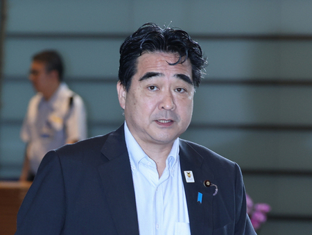 坂井学防災担当相=7月15日、首相官邸