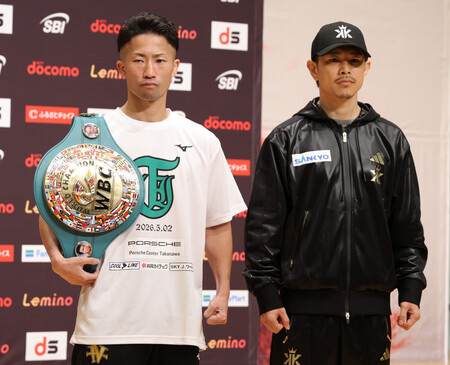 井上尚弥「人生懸け」、中谷潤人「必勝」＝2日に東京ドーム決戦