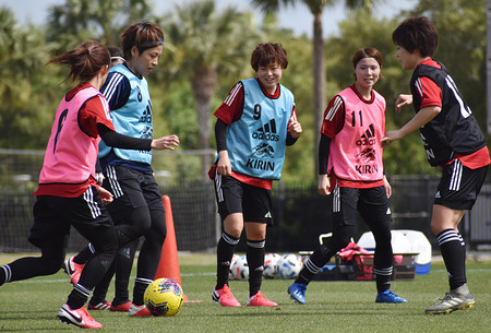 練習するなでしこジャパン サッカー 時事通信ニュース