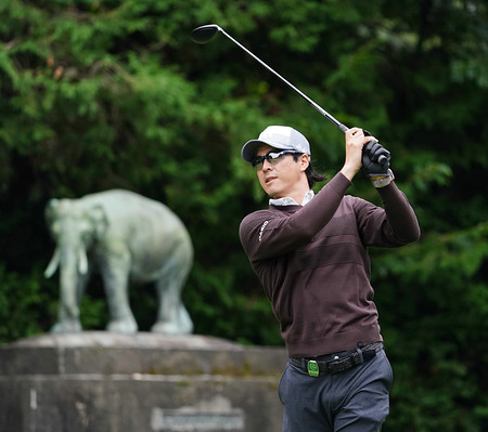 練習ラウンドの石川 男子ゴルフ 時事通信ニュース