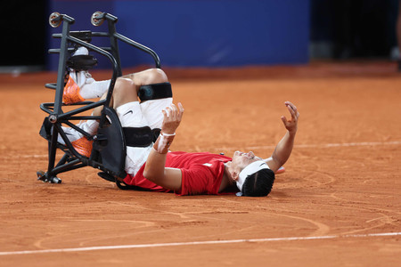 男子シングルスで優勝した小田凱人＝７日、パリ