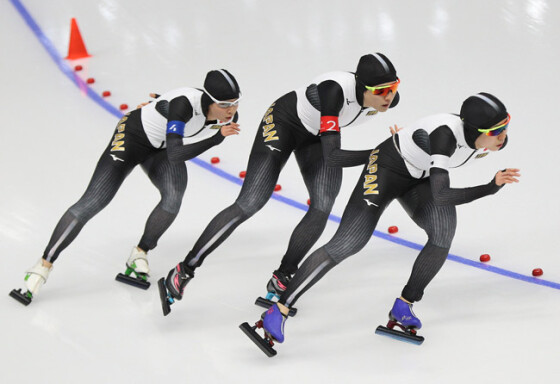 写真 スピードスケート 団体パシュート 北京五輪 48 77 時事通信ニュース