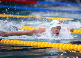 パリ五輪の競泳で活躍が期待されるフランスのマルシャン＝６月１９日、フランス・シャルトル（ＡＦＰ時事）