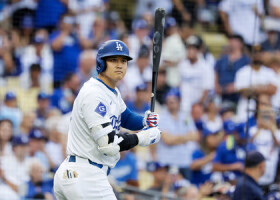 リーグ優勝決定シリーズの初戦で千賀と対決する見通しになった大谷＝１１日、ロサンゼルス（ＥＰＡ時事）