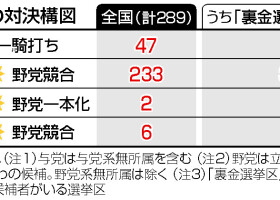 小選挙区の対決構図