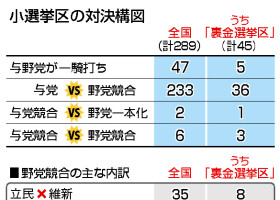 小選挙区の対決構図