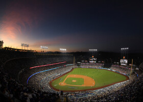 米大リーグ・ドジャースの本拠地、ドジャースタジアム（ＡＦＰ時事）（資料写真）