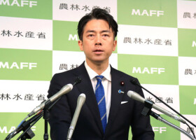 閣議後記者会見に臨む小泉進次郎農林水産相＝２３日午前、東京都千代田区