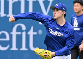 米大リーグ、ドジャースの佐々木朗希投手＝３日、ロサンゼルス