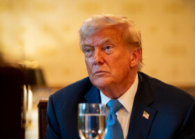 トランプ米大統領＝７日、ワシントン（ＥＰＡ時事）
