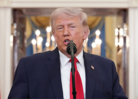 トランプ米大統領＝１日、ワシントン（ＡＦＰ時事）