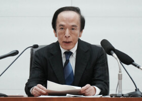 日銀の植田和男総裁＝４月２８日、東京都中央区（ＡＦＰ時事）